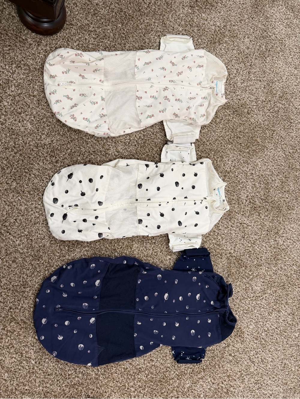 Snoo 3-Pack Medium Baby Sleep Sacks - Floral, Heart & Navy Moon Prints
